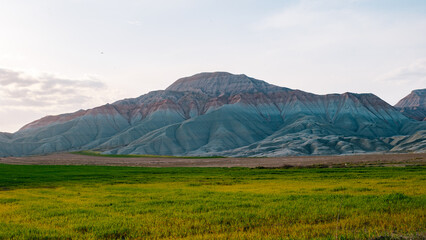Fototapeta premium Exploring the vibrant landscapes of Cappadocia, Turkey during golden hour