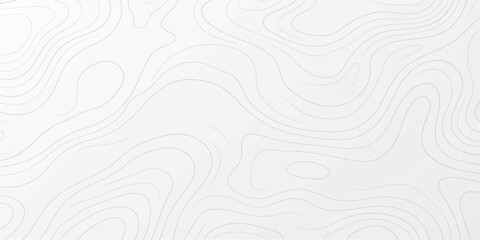 Topographic contour lines on a clean white background for geographic concept design © Maznu