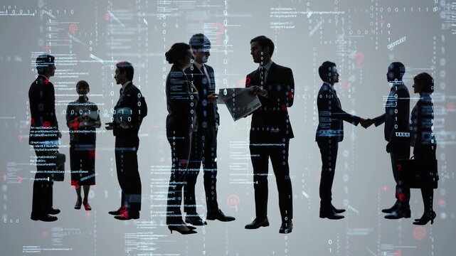Multinational workforce and digital technology. Talent, business, global, DX, AI, cloud, systems, and enterprises.