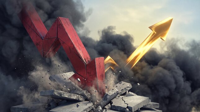 Financial Market Volatility with Rising and Falling Economic Trends