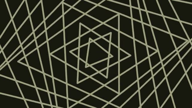 Geometric Patterns Moving Lighting Lines in Abstract Dark Space