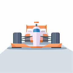 Obraz premium Racing Car Flat Design Minimalist Style
