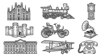 Vintage Icons: Architecture, Transport, and Technology Collection © Dedas
