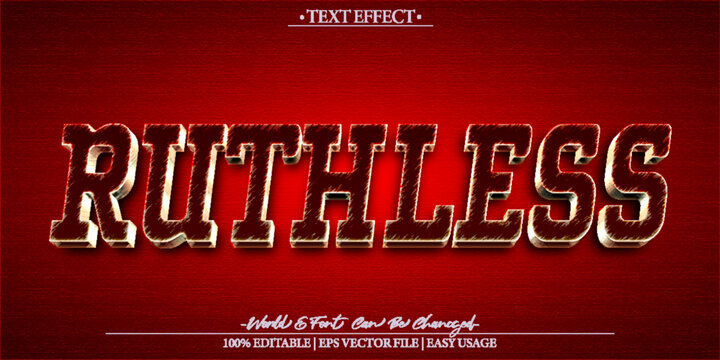  Ruthless Brutal Savage Warrior Dominance Vector Fully Editable Smart Object Text Effect