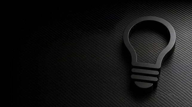 Minimalist lightbulb shape milled from solid matte black anodized aluminum