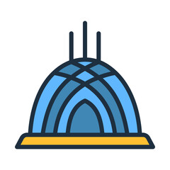 Dome Icon - Lineal Color © Gravisio