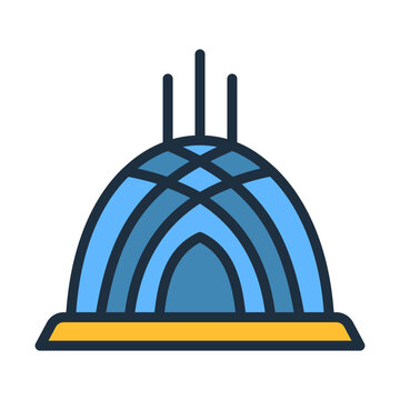 Dome Icon - Lineal Color