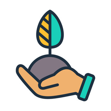 Environmental Impact Icon - Lineal Color