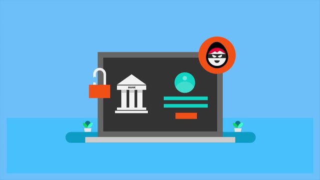 Hacker attempts to access bank accounts by compromising passwords authentication to steal financial information resulting data breach notification