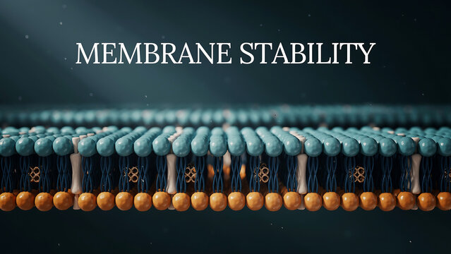 Cell membrane structure with lipid bilayer and embedded proteins for cellular function and membrane stability in biological systems  scientific concept