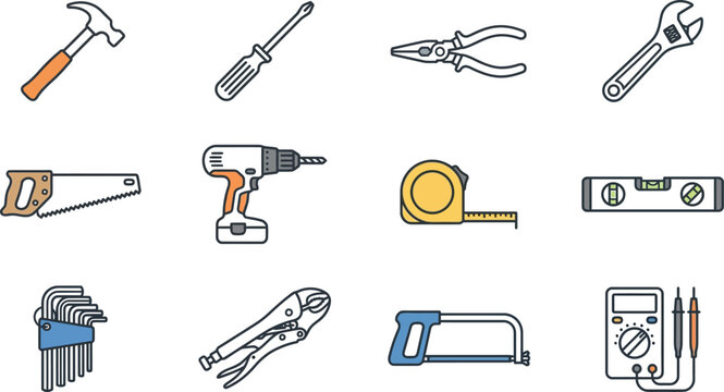 Collection of various hand tools
