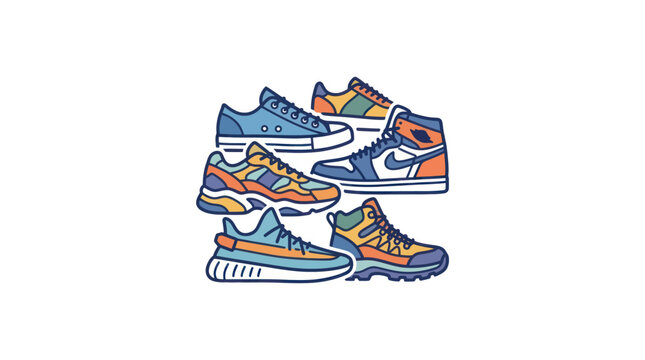 Colorful Sneakers in Assorted Styles.