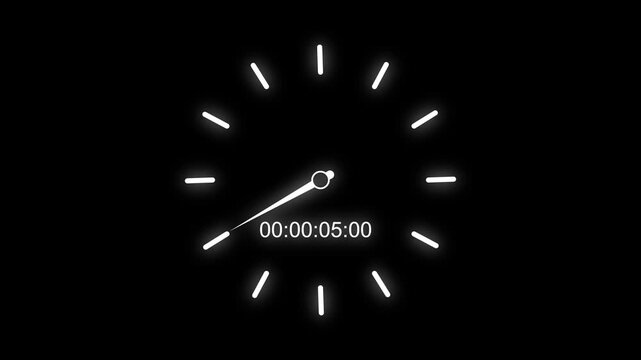 Digital countdown clock timer records precise speed racing intervals on black. Athletic performance diagnostic dashboards implement a digital countdown clock timer template.