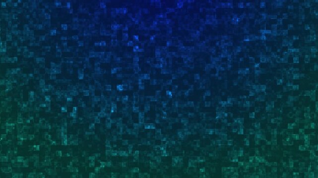 Abstract background graphics shift digital pixelated gradient spectrum transitions on black. Modern software interface displays implement an abstract background graphic.