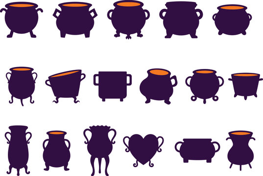 Halloween cauldron collection spooky witch brew pots for festive decor
