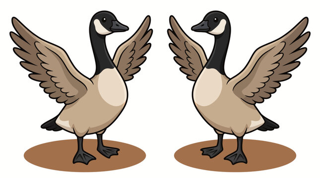 Canadian Geese Spread Their Wings "goose vector"