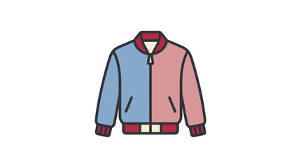 Colorful Two Toned Zipper Jacket. © tri