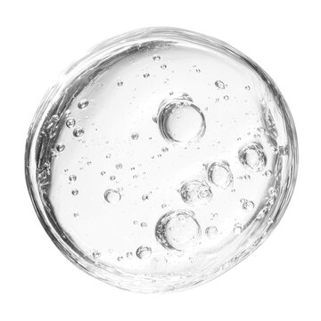 PNG Clear bubble in transparent gel.