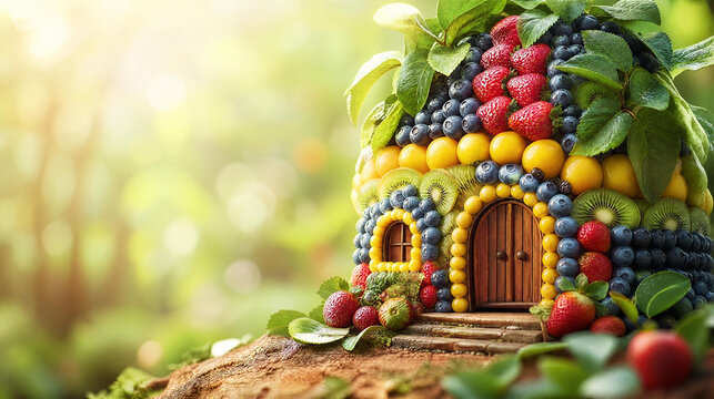 Fruit House Creative Surreal Stock Image 284