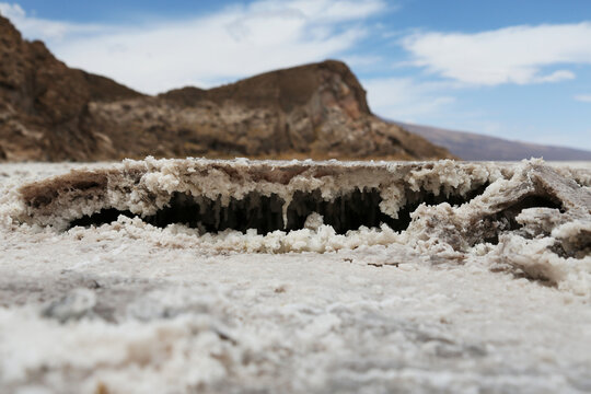 details of salt in Salar de Coipasa, Coipasa, Bolivia