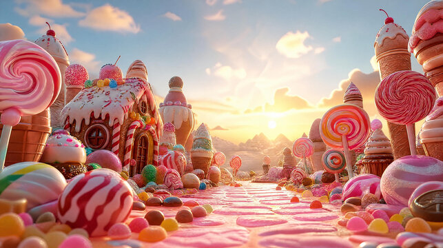 Candy World Creative Surreal Stock Image 265