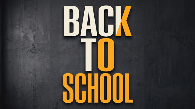Back to school text. Education typography design