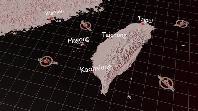 3D Taiwan map