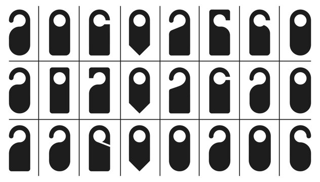 Collection of black padlock silhouettes in various open and closed states on a white background for security concepts