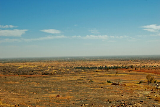 Dry and arid landscape of the dogon country