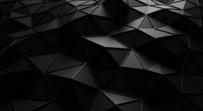 Abstract geometric surface made of black triangular shapes