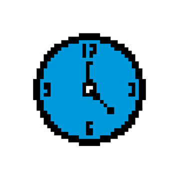 pixel wall clock icon