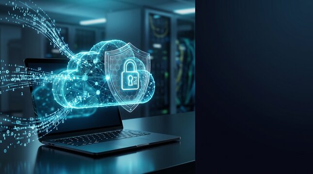 Secure cloud computing and data protection banner