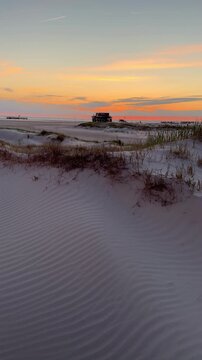 amazing sunset light on the beach