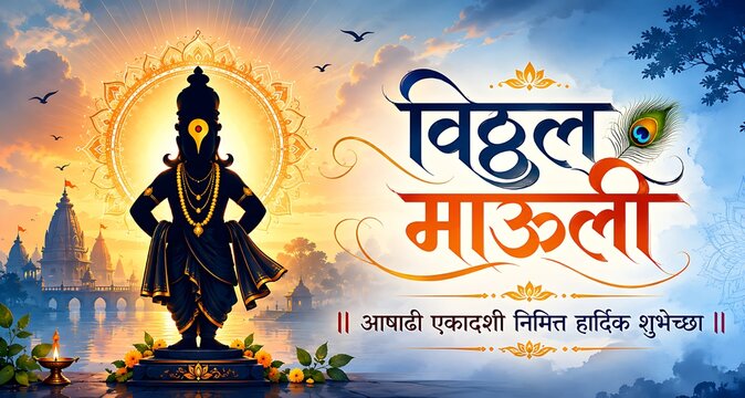 Devshayani Ekadashi/ Ashadhi Ekadashi/ Maha Ekadashi/ Pandharpur Wari Harishayani/ Shayani Ekadashi/ Vitthal Ekadashi/ Prabodhinipurv Ekadashi/ Lord Vitthal Rukmini Devotional Hindu Festival