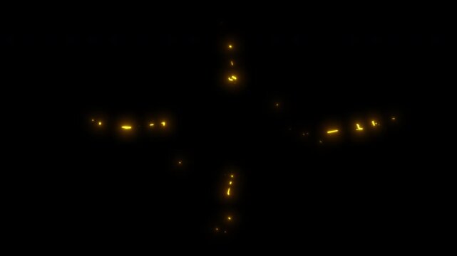 Transparent 2D effect featuring anime-style yellow lightning bolts flowing in straight lines or crossing paths