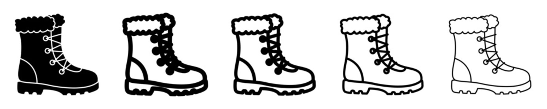 Hanging ice skates line icon for winter sports. Vector illustration.