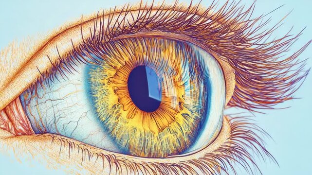 selective focus anatomical eye macro high detail close-up