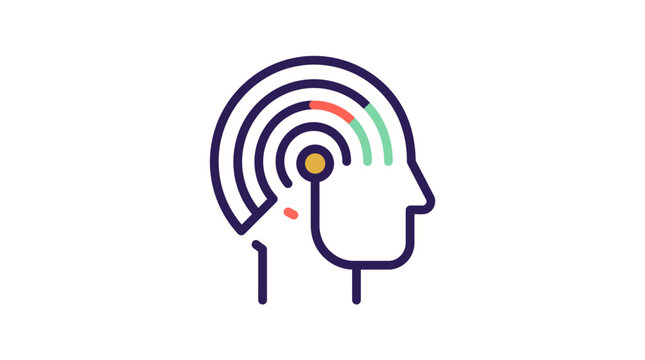 Cochlear implant neural hearing aid concept graphic illustration