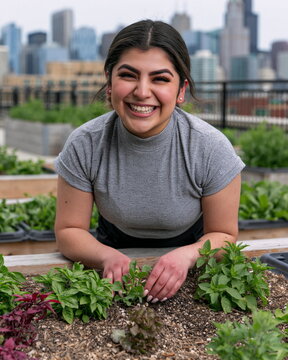 Confident Young Hispanic Woman Engaging in a Productive Brainstorming Session in a Sleek Office Environment, Exuding Motivation and Creative Energy