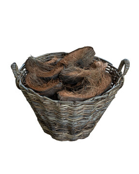 coconut husk on white background,
coconut husk,
coconut husk chips,