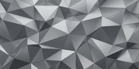Fototapeta premium Geometric, Polygonal, Gray Background, Abstract Pattern, Vector Design Element