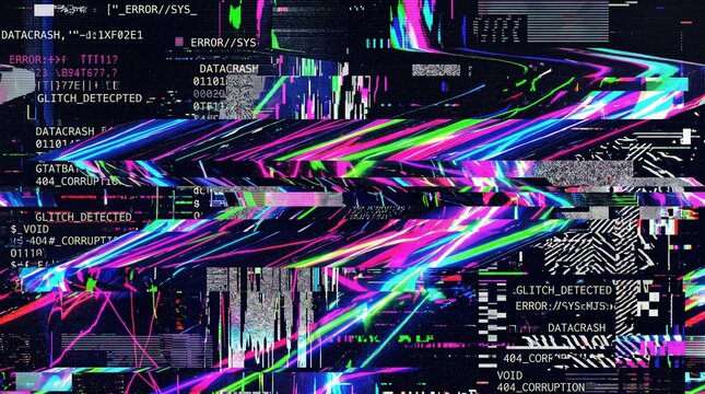Abstract digital glitch cyber screen background