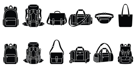 Back to school bags collection backpacks messenger bags and totes for students © MDABDUL