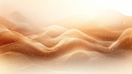 Fototapeta premium Abstract Golden Waves Texture with Sparkling Silver Glitter Particles for Creative Backdrop Design