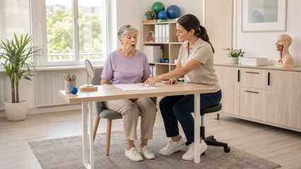 Fototapeta premium Senior Speech Therapy Session