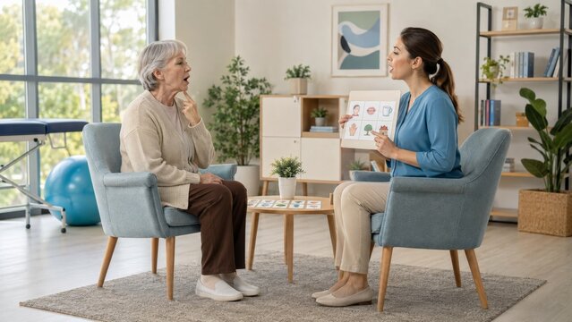 Senior Speech Therapy Session