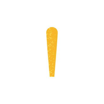 Isolated elongated rounded object with textured surface, abstract shape