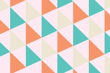 Obraz premium Vector seamless geometric polygonal pattern. Mosaic tile color triangle texture. Abstract repeatable background