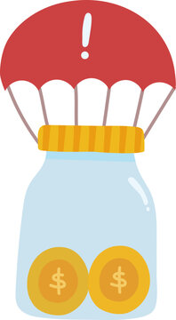 money flat style illustration