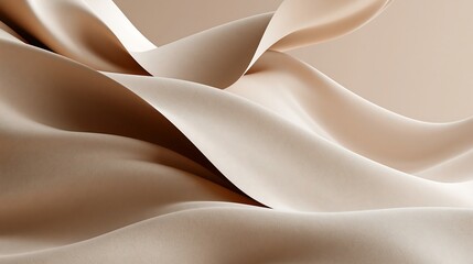 Obraz premium Elegant Smooth Fabric Waves Abstract Background in Neutral Soft Colors